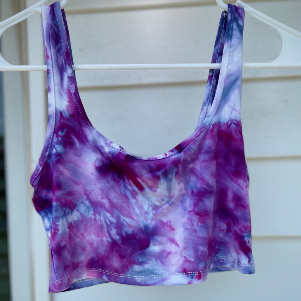 Handmade Ice-dye Crop Tank top
